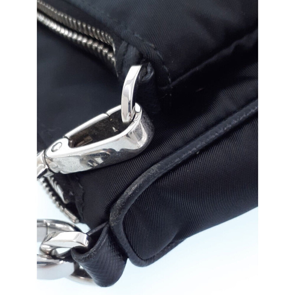 Prada messenger leather saffiano Black Tessuto bag Crossbody - Picture 5 of 9